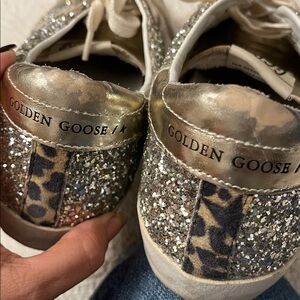 Golden Goose Glittering Gold Sneakers